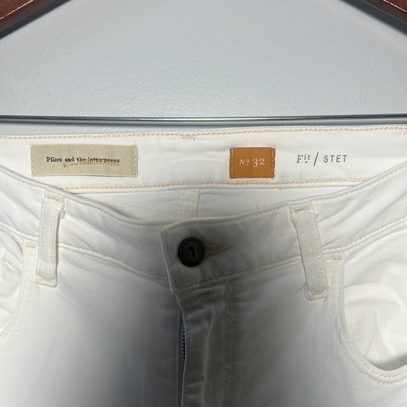 Pilcro and the letterpress Size 32 Fit Stet White Denim Jeans Like New - Picture 2 of 4